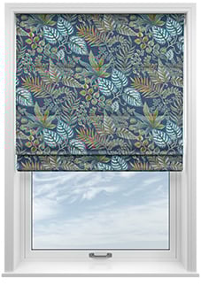 Paloma, Indigo - Motorised Roman Blind